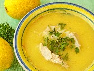 Гръцка пилешка супа с ориз и лимон - Avgolemono